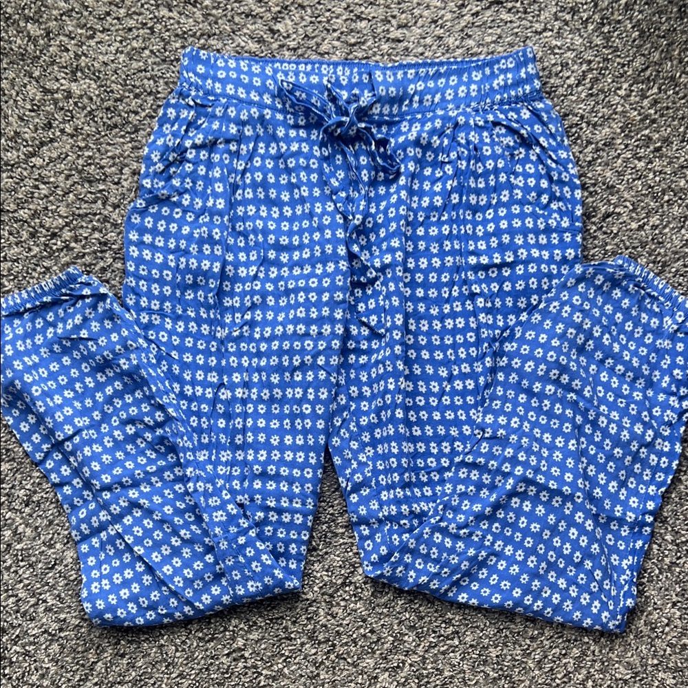 Kensie Royal Blue Floral Jogger Pants